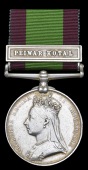 Afghanistan 1878-80, 1 clasp, Peiwar Kotal (Subadar Narain Sing, 29th Regt. N.I.) edge bruising, contact marks,...