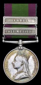 Afghanistan 1878-80, 2 clasps, Ali Musjid, Kabul (Subr. Roop Singh Lama, 4th Goorkha Regt.) nearly extremely...