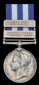 Egypt and Sudan 1882-89, undated reverse, 2 clasps, Suakin 1885, Tofrek (Sowar Ali Bakhsh, 9th Bl. Cavy.) suspension...