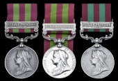 India General Service 1895-1902 (3), 1 clasp, Punjab Frontier 1897-98 (Subdr. Budhe Singh, 6th Bl. Lt. Infy.;...