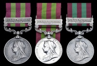 India General Service 1895-1902 (3), 1 clasp, Punjab Frontier 1897-98 (Subdr. Budhe Singh, 6th Bl. Lt. Infy.;...