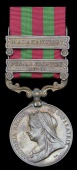 India General Service 1895-1902, 2 clasps, Punjab Frontier 1897-98, Malakand 1897, bronze issue (196 Bhisty Abboy,...