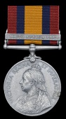 Queen’s South Africa 1899-1902, 1 clasp, South Africa 1902 (?/5 L. Naik Meg Singh, 4th Bombay Cvlry.) minor cuts...