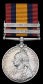 Queen’s South Africa 1899-1902, 2 clasps, Cape Colony, South Africa 1902 (Major W. C. C. Leslie, Indian St. C.)...