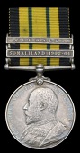 Africa General Service 1902-56, 2 clasps, Somaliland 1902-04, Jidballi (Khalasi Kaim, Survey of India) slight edge...