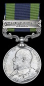 India General Service 1908-35, 1 clasp, North West Frontier 1908 (Subadar Rai Sahib Jagat Singh, M.W.S.) very fine 	...