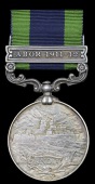 India General Service 1908-35, 1 clasp, Abor 1911-12 (985 Sepoy Hastaman Limbu, Naga Hills My. Police Bn.) good very...