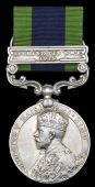 India General Service 1908-35, 1 clasp, Afghanistan N.W.F. 1919 (Risldr. Maj. Sadda Singh, Bahadur, 4/Cavy.) good...