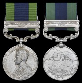 India General Service 1908-35 (2), 1 clasp, Afghanistan N.W.F. 1919 (663 Bhisti Sundar Singh, 30 Lcrs.; 1341 Sowar...