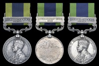 India General Service 1908-35 (3), 1 clasp, Afghanistan N.W.F. 1919 (Jemdr. Jahan Dad Khan, 1.1/66/ 1/66/Pjbs.(sic);...