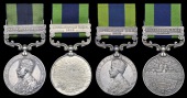 India General Service 1908-35 (4), 1 clasp, Afghanistan N.W.F. 1919 (Mohr. Ashaq Hussain, S.W. Scout; 437 Sapper Ali...