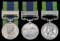 India General Service 1908-35 (3), 1 clasp, North West Frontier 1930-31 (25 R.Q.M. Daf. Ali Mohd. Khan, 20 Lrs.;...