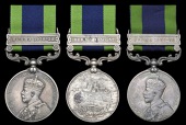 India General Service 1908-35 (3), 1 clasp, Burma 1930-32 (Sep. San Kyaw Zan, Irreg. Force; Sep. Saw Aung Sein,...