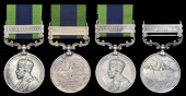 India General Service 1908-35 (4), 1 clasp, Mohmand 1933 (01863 Resvt. Ghulam Haider, I.A.S.C.(M.T.)); another, 1...