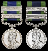 India General Service 1908-35 (2), 2 clasps, North West Frontier 1930-31, Burma 1930-32  (2-Lt. Malik Mohd. Yousaf,...