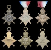 1914-15 Star (6) (No. 2470 Sepoy Amir Ali, 1/69/Punjabis; No. 2092 Jemdr. Gul Akhmad, N.W. Militia; No. 429 Sepoy...
