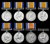 British War Medal 1914-20 (8) (1087 Havr. Mohd. Shah Khan, Khyber ...; 2796 Sepoy Ayup Khan, Malay S. Gds.; 637...