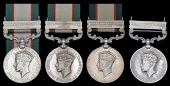 India General Service 1936-39, 1 clasp, North West Frontier 1937-39 (4) (Jemdr. Mohd. Ashraf, 5-1 Punjab R.; Jemdr....