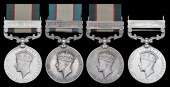 India General Service 1936-39, 1 clasp, North West Frontier 1937-39 (4) (Subdr. Mihan Khan, 5-8 Punjab R.; Subdr....