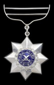 Indian Order of Merit, Military Division, 2nd type, 2nd Class, Reward of Valor, silver and enamel, reverse with...