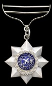 Indian Order of Merit, Military Division, 2nd type, 2nd Class, Reward of Valor, silver and enamel, reverse with...