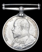 Volunteer Force Long Service (India & the Colonies), E.VII.R. (Vol. M. C. De-Souza, 2d Bn. B.B. & C. I. Ry. Vol....