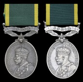 Efficiency Medal (2), G.V.R., India (Subdr. & Hony. Lt. Mian Brahm Chand, 11-17 Dogra R. I.T.F.; Jem. Dila Ram,...