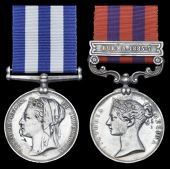 Pair: Seacunny Shaik Ebram, Royal Indian Marine

Egypt and Sudan 1882-89, dated reverse, no clasp (Shaik Ibram,...
