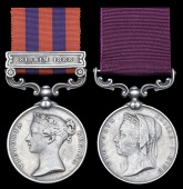 Pair: Naick Mangal Singh, 32nd Bengal Infantry

India General Service 1854-95, 1 clasp, Sikkim 1888 (1372 Sepoy,...