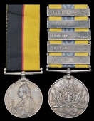Pair: to a Soldier of the Sudanese Army

Queen’s Sudan 1896-98, inscribed in Arabic script;  Khedive’s Sudan...