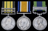 Three: Jemadar Akbar Khan, 52 Sikhs

Africa General Service 1902-56, 2 clasps, Somaliland 1902-04, Jidballi (2268...