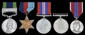 Five: Jemadar Afif Khan, 2-12th Frontier Force Regiment

India General Service 1908-35, 1 clasp, North West...