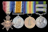 Four: Lance-Duffadar Ghulam Mohammed, 27th Light Cavalry

1914-15 Star (1372 Swr. Ghulam Mohd. Khan, 27 Cavy.);...