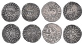 Richard I (1189-1199), Pennies (4), all class IVb, Canterbury, Ulard, vlard · on · ca[–], eight pearls to crown,...