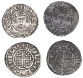 John (1199-1216), Pennies (2), both class Vb 1, London, Willelm, willen · on · lvnd, nd ligulate, curls 2/2,...