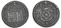 Pattern Halfpenny pledge, c. 1576, in copper, from the same dies as previous, edge plain, 0.86g/6h (BMC 2a; N 2053)....