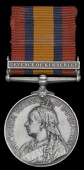 Queen’s South Africa 1899-1902, 1 clasp, Defence of Kimberley (77147 Bomb. F. G. J. W. Marshall, 23rd W.D.,...