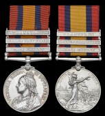 Queen’s South Africa 1899-1902 (2), 3 clasps, Cape Colony, Orange Free State, Transvaal  (65058 Gnr. J. Ellis,...