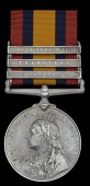 Queen’s South Africa 1899-1902, 3 clasps, Natal, Transvaal, South Africa 1901 (76825 Bomb. S. B. Blake, 10th Coy....