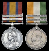Queen’s South Africa 1899-1902, 2 clasps, Cape Colony, South Africa 1902 (260 Pte. J. Hattrick, A.S.C.); King’s...