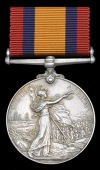 Queen’s South Africa 1899-1902, no clasp (30 Sjt. Maj. C. O. Armstrong, Willowmore R.C.) attempted erasure to...