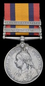 Queen’s South Africa 1899-1902, 2 clasps, Natal, Orange Free State (Dvr. J. Devine, Natal Vol. T.S.) very fine 	...