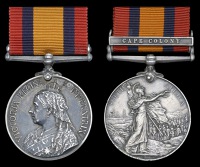 Queen’s South Africa 1899-1902 (2), no clasp (Cpl. A. M. Hill, D.M.P.); another, 1 clasp, Cape Colony (452 Corpl....