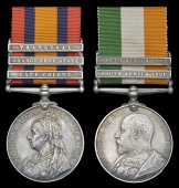 Pair: Serjeant-Major R. Walker, Kitchener’s Fighting Scouts

Queen’s South Africa 1899-1902, 3 clasps, Cape...