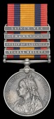 Queen’s South Africa 1899-1902, 4 clasps, Tugela Heights, Relief of Ladysmith, Transvaal, Laing’s Nek (115 Pte....