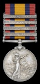 Queen’s South Africa 1899-1902, 4 clasps, Tugela Heights, Relief of Ladysmith, Transvaal, Laing’s Nek (661 Tpr....