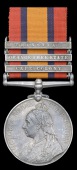 Queen’s South Africa 1899-1902, 3 clasps, Cape Colony, Orange Free State, Transvaal (407 Trpr. M. Corrie, Ceylon...