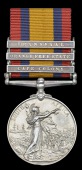 Queen’s South Africa 1899-1902, 3 clasps, Cape Colony, Orange Free State, Transvaal (7145 Gnr. F. Morris, 1st...