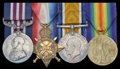 A Great War M.M. group of four awarded to Serjeant W. Martin, 1/8th Battalion Nottinghamshire & Derbyshire Regiment...
