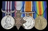 A Great War M.M. group of four awarded to Private G. Tomlinson, 11th Battalion Nottinghamshire & Derbyshire Regiment...